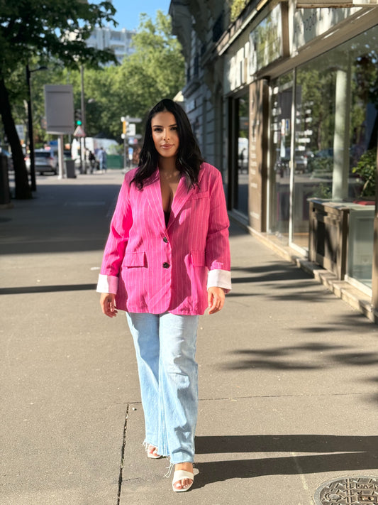 BLAZER DÉCONTRACTÉ À RAYURE